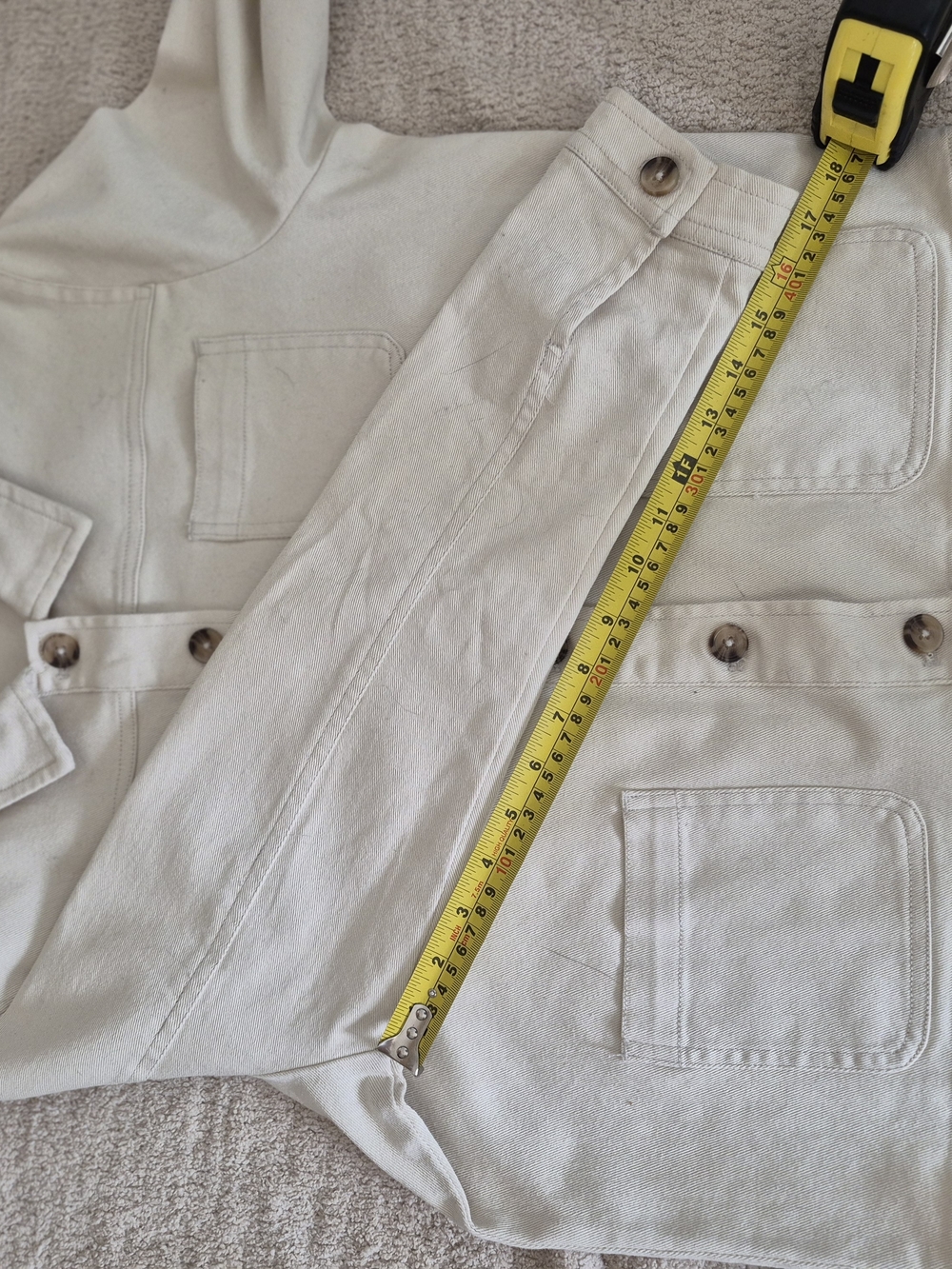 Northern Reflections Cream Button-Front Jean Jacket - Picture 6 of 10